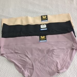 Wacoal Women's Set Of 3 Hipster Underwear - Black, Tan, and Purple XL